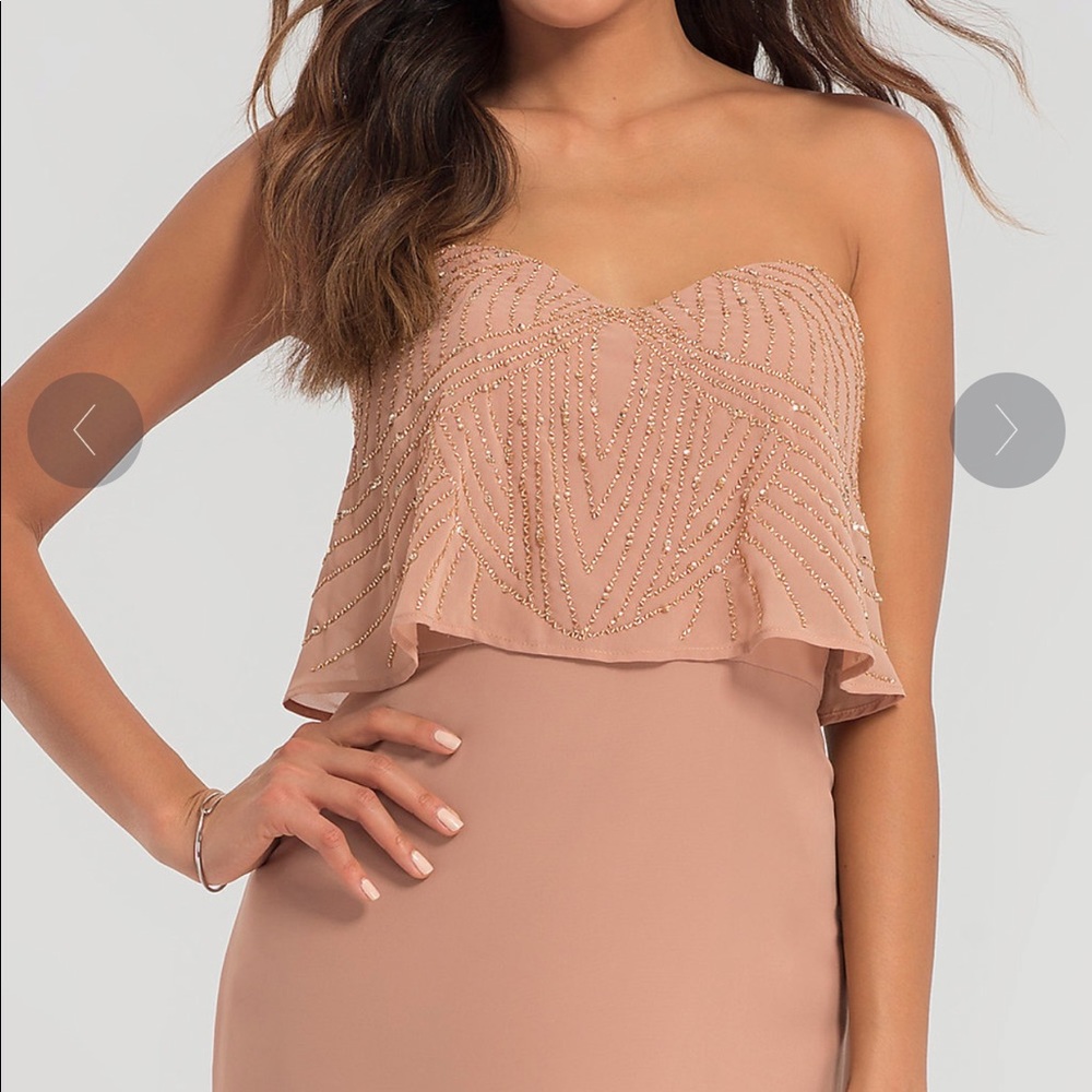 Adrianna Papell Bridesmaid Rose Gold (Dusty pink, Mauve) Sequin dress